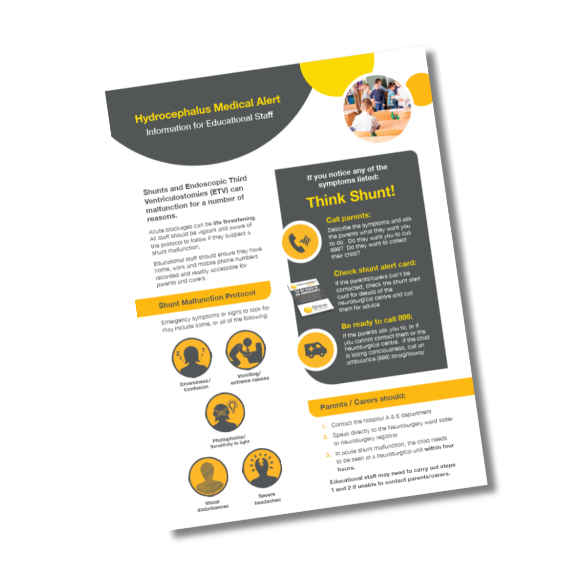 Shunt Alert for Education Professionals (print version)