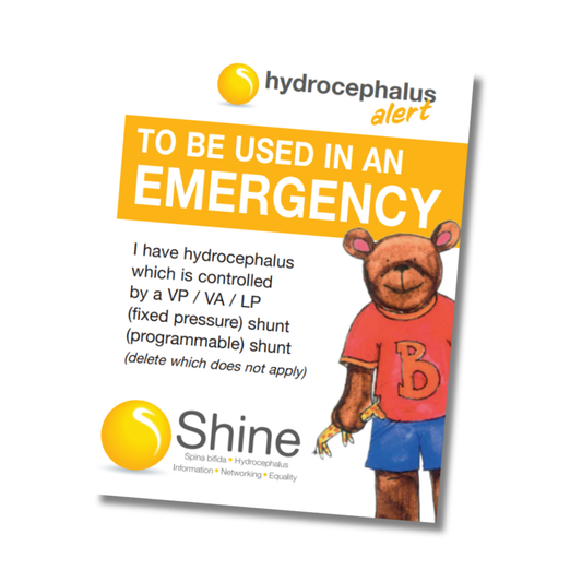 Shunt Alert Card - Hydrocephalus - for children