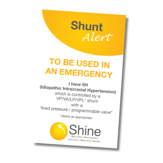 Shunt Alert Card - Idiopathic Intracranial Hypertension