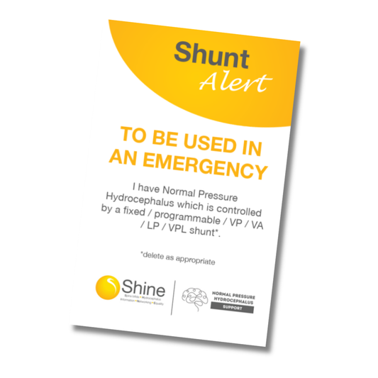 Shunt Alert Card - Normal Pressure Hydrocephalus